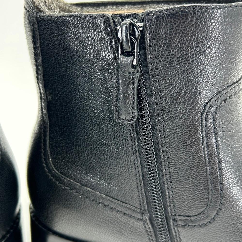 Cole Haan Size 9.5 Black Leather Pointed Block Heel Ankle Boots NEW Naia $180 - Picture 7 of 14